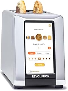 Revolution r180 grille-pain tactile haute vitesse à 2 tranches en acier