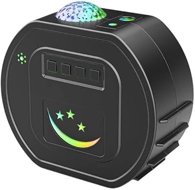 Projecteur de veilleuse bluetooth amater 5-en-1 avec 10 modes d'éclairage et veilleuse étoilée