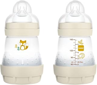 Mam easy start anti-colic, lot de 2 biberons, 0-6 mois, 160 ml, beige