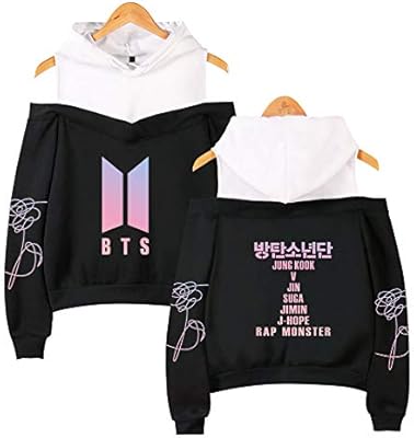 Goodrun kpop bts love yourself sweat à capuche épaules dénudées jimin suga