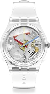 Montre à quartz décontractée transparente gent bio-sourced 18" avec bracelet en plastique