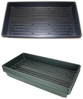 Paquet de 5 plateaux de culture en plastique noir durable