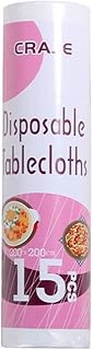 Rouleau de nappe en plastique jetable cryle, nappes imperméables, épaisses, blanches et auto-déchirantes