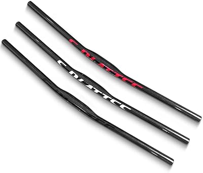 Guidon en carbone 3k brillant, barres plates/hautes de 31,8 mm pour vélo