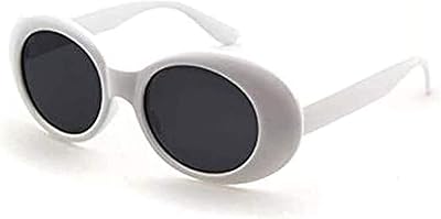 Lunettes de soleil ovales rétro à monture épaisse inspirées de kurt cobain avec verres ronds vintage cola baby - taille unique, blanc, taille unique. Des économies substantielles vous attendent sur Diaytar