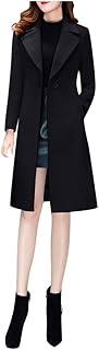 Manteau cardigan long moulant coupe-vent à manches longues et double boutonnage pour femme