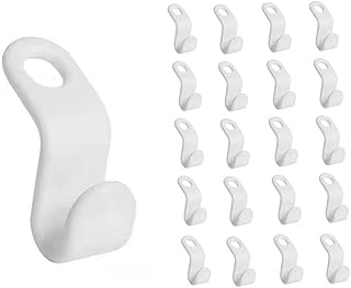 20 crochets de connecteur de cintre de type s pour armoire (blanc)