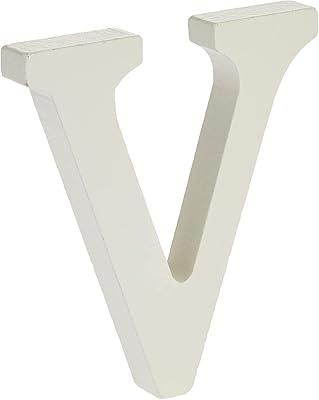 Mur décoratif en bois rosimoment lettre v pour décoration de chambre d'enfant, longueur