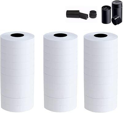 30 rouleaux d'étiquettes de prix blanches à 2 lignes 15 000 étiquettes
