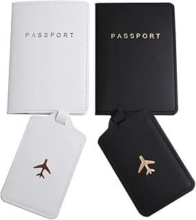 Housses de passeport et étiquettes de bagages imperméables suitink pour couples mariés, amoureux