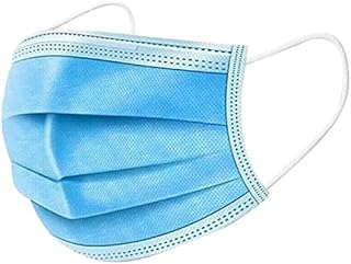 50 masques jetables pour adultes protection du visage à 3 couches contre