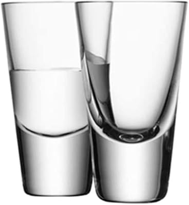 Lsa bar vodka verre transparent 100 ml | lot de 4 | bouche