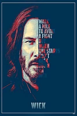 Affiche mojum keanu reeves john wick (acteur de cinéma baba yaga), affiche finition