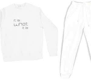 Unisexe hommes femmes sweat-shirt assortiment sweat-pantalon ensemble 2 pièces - blanc. Révolutionnez votre façon d'acheter avec Diaytar