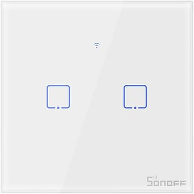Interrupteur d'éclairage intelligent interrupteurs muraux sonoff touch fonctionne avec alexa et google