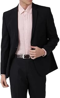 Joli blazer noir pour hommes manteau noir pour hommes élégant simple boutonnage formel