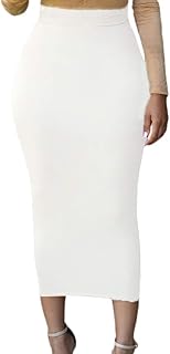 Jupe longue moulante taille haute pour femme pour les fêtes et les soirées