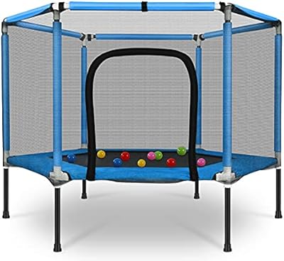 Trampoline portable d'intérieur lentia de 5 pieds pour enfants avec garde-corps
