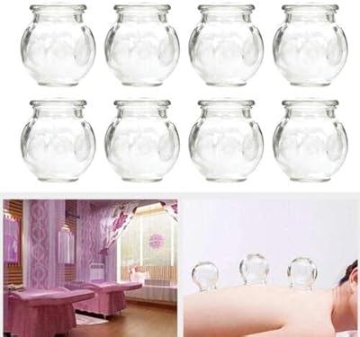 Ensemble de thérapie par ventouses en verre professionnel taille #5 (8 pièces/ensemble)