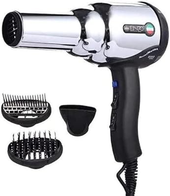 Sèche-cheveux professionnel enzo haute puissance 8000w moteur ac master barber série métal coiffure
