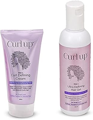 Kit de coiffure curl up avec crème définissant les boucles et gel