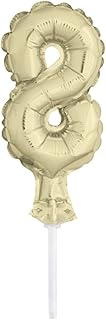 Ballon numéro 8 en feuille d'aluminium doré pour décoration de gâteau, taille 5