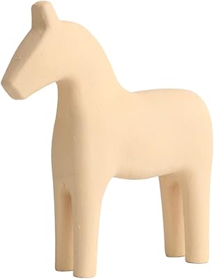 Statue de cheval en bois, ornements d'animaux pour la maison, le bureau, décoration