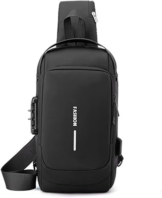 Sac à dos bandoulière monog pour hommes sac de poitrine étanche