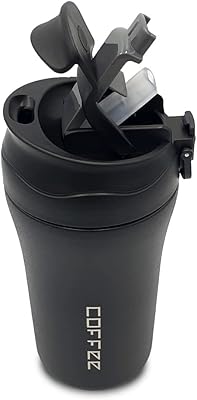 Tasse à café 2 en 1 avec couvercle anti-fuite, double paroi isolée