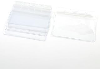 Qtqgoitem school company porte-badge horizontal en pvc transparent résistant à l'eau, 5 pièces