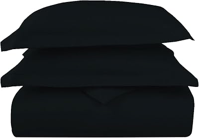 Housse de couette bizona en coton 600 fils noir queen size