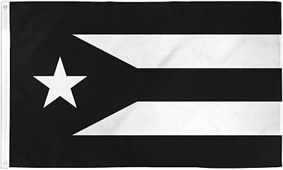 Az flag drapeau noir de porto rico 3' x 5' - drapeaux portoricains