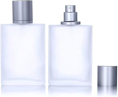 Paquet de 2 flacons de parfum rechargeables vides en verre dépoli de 100