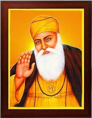 Cadre photo religieux à suspendre au mur guru nanak dev ji (36 cm)