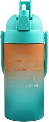Bouteille d'eau dégradée miniiso de 67 oz avec marqueur de temps de motivation