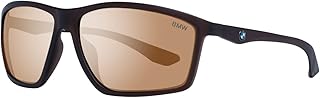 Lunettes de soleil géométriques injectées bmw à monture complète pour hommes, taille 63 mm, marron/marron, marron foncé mat. Des économies garanties sur chaque commande avec Diaytar