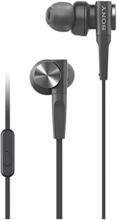 Écouteurs sony mdrxb55ap extra bass avec microphone pour appels téléphoniques, noir