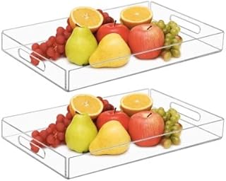 Plateau de service polyvalent en acrylique transparent mamatons, plateau de service pour jus