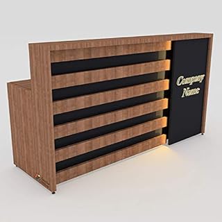 Bureau de réception moderne de la série dina wooden avec base à 3