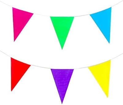 Bannière de rideau en plastique de fête arc-en-ciel multicolore de 12 pieds