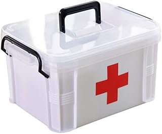 Trousse de premiers secours à domicile en plastique blanc bct, boîte médicale