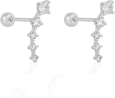Boucles d'oreilles à tige en zircone cubique pour femmes, filles et adolescentes, hypoallergéniques