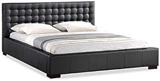 Asghar furniture - lit design aldrich prime - noir, king size sans matelas
