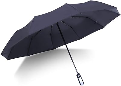 Parapluie pliant de voyage coupe-vent inan avec poignée ergonomique pour ouverture/fermeture automatique, 2