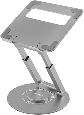 Support réglable pour ordinateur portable promate en aluminium avec coussinets antidérapants