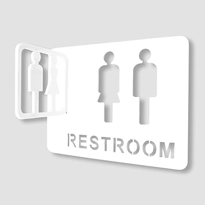 Panneau de porte de toilettes pour femmes et hommes, panneau de porte moderne