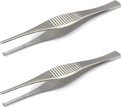 Paquet de 2 pinces professionnelles en acier inoxydable de 7,2" (18,5 cm)