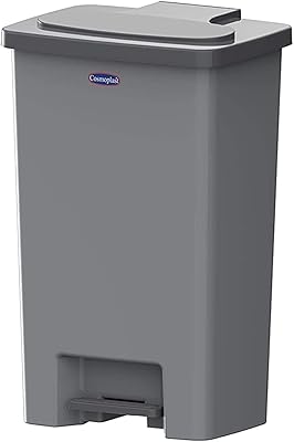Poubelle en plastique cosmoplast facile à installer, couleur perle (20 litres)