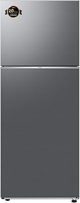 Congélateur supérieur samsung avec optimal fresh plus, capacité de 411 litres, argent, technologie