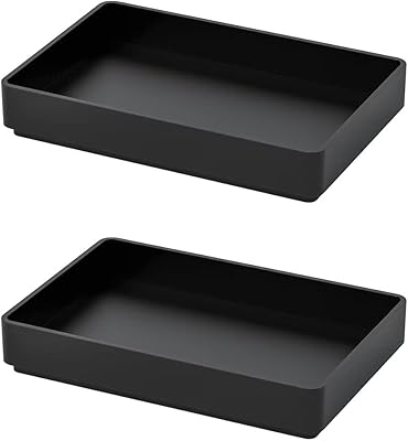 Plateau en plastique ikea tssp (noir, 15 x 10 cm) (paquet de 2)
